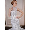 Collection 2015 de style classique, nouvelle dentelle appliqued robe de mariée nuptiale grand décolleté en épaules.
